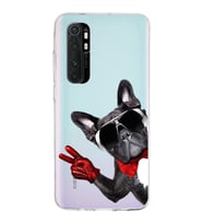 PrintiFy Xiaomi Mi Note 10 Lite ile Uyumlu 1mm Slim Fit Köpek 2 050e Baskılı Şeffaf  Kılıf