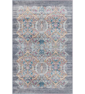 Eliana Home Baskılı, Yıkanabilir Kaymaz Taban Salon Halısı LNA1578-HT754 100x150 cm (Gri)