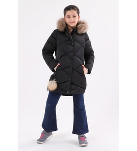 Benittokids Kız Çocuk Mont 51273 (Siyah)