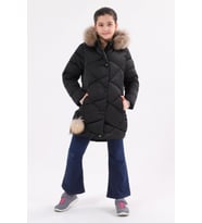 Benittokids Kız Çocuk Mont 51273 (Siyah)
