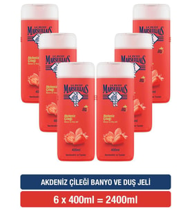 Le Petit Marseillais Akdeniz Çileği Duş Jeli 400 ml x6