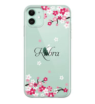 Apple Art Sakura Tasarımlı Şeffaf Telefon Kılıfı