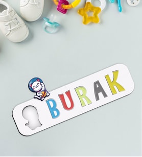 BK Toys Çocuklara Özel İsimli Figürlü Ahşap Eğitici Yapboz Puzzle-28
