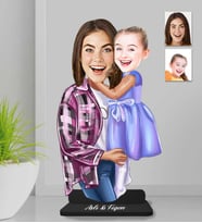 Kişiye Özel Anneler günü Anne Kız Ahşap Biblo-9