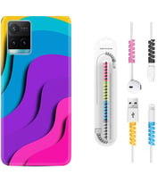 Vivo Y11S Y21S Y20 Y20S Y70 Kılıf Kablo Koruma Spiral Silikon Renk Cümbüşü 1631