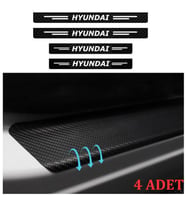 Hyundai Bayon İçin Uyumlu Aksesuar Oto Kapı Eşiği Sticker Karbon 4 Adet