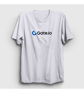 Presmono Unisex Beyaz Logo Bitcoin Blockchain Gate Io T-Shirt 485190tt (Beyaz)