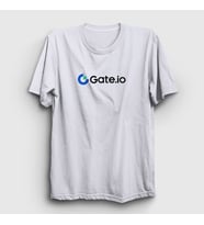 Presmono Unisex Beyaz Logo Bitcoin Blockchain Gate Io T-Shirt 485190tt (Beyaz)