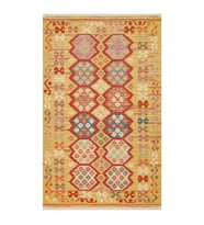 Hoom Rugs Vagrant VGT 03 Red Yıkanabilir Çift Taraflı Otantik Halı (Çok Renkli)