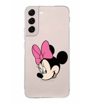 Samsung Galaxy S22 Plus  Kamera Korumalı Kapak Minnie Mouse Tasarımlı  Şeffaf Kılıf