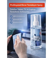 200 ML Ekran Temizleyici Sprey Tüm Ekranlara Uyumlu İz Bırakmaz Antistatik Güçlü Temizlik (Beyaz)