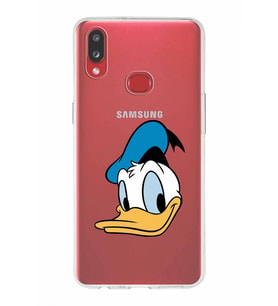 Samsung Galaxy A10s  Kapak Donald Duck Tasarımlı Şeffaf Silikon Kılıf