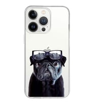 PrintiFy Apple  iPhone 13 Pro Max ile Uyumlu 1mm Slim Fit Köpek 3 050f Baskılı Şeffaf  Kılıf