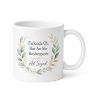 İsme Özel Farkındalık Yazılı Baskılı Kupa Bardak Hediye