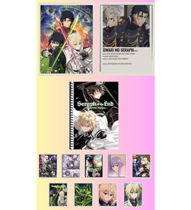 Owari no seraph Poster A3 ,2 adet defter A4 1adet , fotokart 9 adet