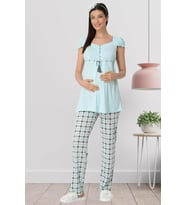 Mecit 5404 Turkuaz  Spor Hamile Lohusa Pijama Takımı