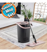 Mop Bez Banyo Ev Ofis Yer Duvar Silme Temizlik Seti Paspas Vilada SİYAH