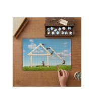 Çalışkan Karıncalar - Çocuklara Özel Tasarımı 240 parça Ahşap Puzzle Ahşap Kutuda MP06480