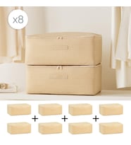 Home Wave 8'li Orta Boy Bej Pötikare Hurç Set 52 x 28 x 21 cm