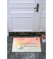 Bebek Uyuyor Zile Basmayın Kapı Paspası 70x45 Cm