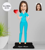 Kişiye Özel Doktor Kadın Ahşap Eco Bibo -5