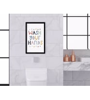 BK Home Banyo Tuvalet Dekoratif Ahşap Siyah Çerçeveli Tablo-9