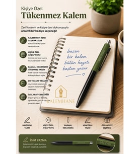 Kalemhane Kişiye Özel Ahşap Kutulu Tükenmez Kalem 6