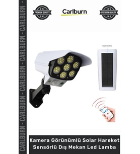Özel Üretim IP65 Su Geçirmez Güvenlik Kamera Görünümlü Solar Hareket Sensörlü Dış Mekan Led Lamba