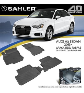 Audi A3 Havuzlu Paspas 4,5D Sahler 2013-2020 Arası