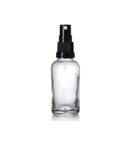 30ml şeffaf cam, siyah sprey başlıklı şişe, 12 adet, cam şişe, sprey şişesi, ecza şişesi, dropper şişe, medikal şişe