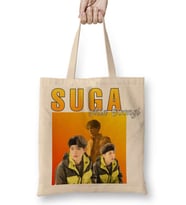 Bts Suga Min Yoongi Bez Çanta Uzun Saplı