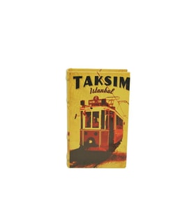 Kutu Kitap Taksim Ahşap Suni Deri Kaplı Dekoratif Hediyelik