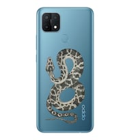 Oppo A15 / A15S Uyumlu Yılan Desenli Şeffaf Telefon Kılıfı