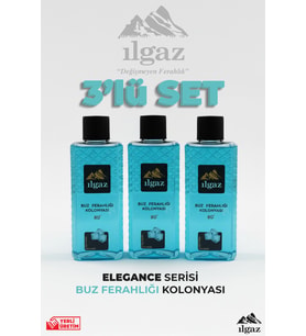 Ilgaz Buz Ferahlığı Kolonyası 3'lü Set 80 Derece 400 ml Elegance Series