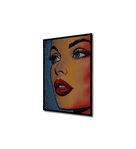 Çerçeve Görünümlü Dekoratif Ahşap Kare Pop Art Güzellik Tablosu Ev/Ofis/İşyeri Tablo