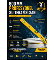 Dayanıklı Plastik Gövdeli 600 mm Su Terazisi