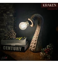 Kraken temalı el yapımı abajur, dekoratif masa ve  başucu lambası - Mükemel orijinal tasarım