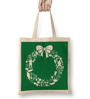 The Big Lebowski Christmas Wreath Pattern Bez Çanta Uzun Saplı