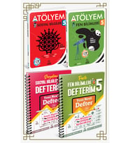 Arı Yayıncılık ARI YAYINLARI 5. SINIF FEN BİLİMLERİ VE SOSYAL BİLGİLER ATÖLYEM VE DEFTER SETİ (Çok Renkli)