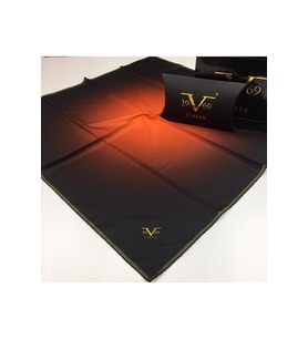 Degrade Desen Black Seri Twill Eşarp Eşarp Askısı ile Birlikte 90x90 cm Turuncu 