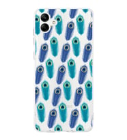 PrintiFy Samsung Galaxy  A16 ile Uyumlu 1mm Slim Fit Nazar Boncuğu 4 Baskılı Şeffaf  Kılıf