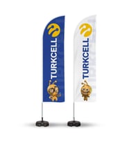Turkcell Reklam Yönlendirme ve Tanıtım Yelken Bayragı 2li