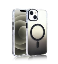 Coverzone iPhone 13 i�in K?l?f MagSafe ile uyumlu Transparan Renk Ge�i?li Z-Toros M-safe Kablosuz ?arj destekli Gradyan Tasar?m IPHONE 13 ?LE UYUMLU KILIF Siyah