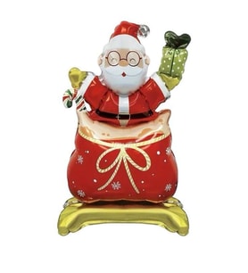 Yılbaşı Partisi Ayaklı Küçük Noel Baba Folyo Balon