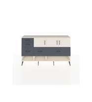 Arges Konsol 3 Raflı 5 Çekmeceli 3 Kapaklı 176x30x99 Aytaşı-Aytaşı/Antrasit