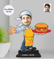 Kişiye Özel Hamburgerci Erkek Ahşap Eco Biblo -1