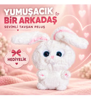 Sevimli Beyaz Tavşan Peluş
