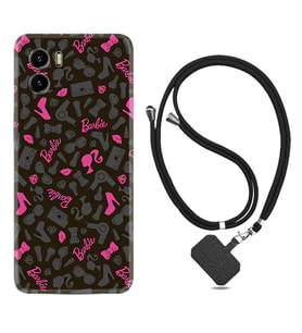 Vivo Y15S Y32 Y33S Y51 Y53S Kılıf Boyun Askılı Silikon Barbie and Shoes 1413