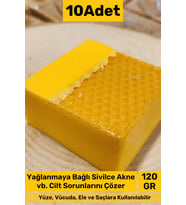 #sabun %100 Doğal Güzel Kokulu El Yüz Saç Cilt Vücut Orijinal Bal Sabunu 120g - 10 Adet