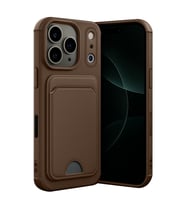 Apple iPhone 17 Pro Max Kelvin Kartvizitli Silikon - Kahverengi